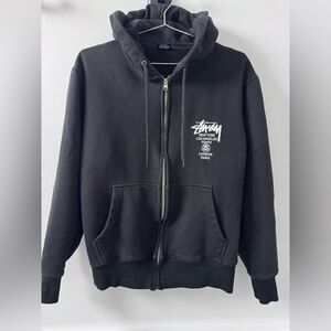 Stussy black hoodie with logo
